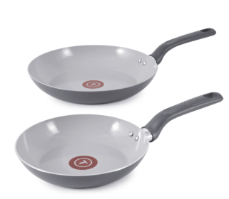 T-fal Easy Care Ceramic Non-Stick, 8 and 10.5 Inch Frypan Set, Grey
