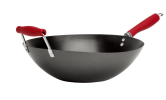 Tasty Carbon Steel Non-Stick Stir Fry Pan/Wok, 14 inch, Red