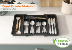 Silverware Drawer Organizer, Expandable Utensil Tray for Kitchen, BPA Free Flatware and Cutlery Holder