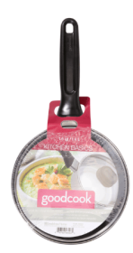 GoodCook Saucepan, Glass Lid, Stainless Steel, Kitchen Basics, 1.5 Qt