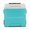 16 QT Laguna Hard Sided Ice Chest Cooler with Wheels, Aqua Blue