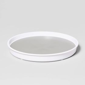 15" Lazy Susan Turn Table - Non-Slip Kitchen Organizer, White, Plastic