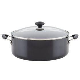 Easy Clean 8 Quart Nonstick Stockpot / Dutch Oven, Dishwasher Safe, Black
