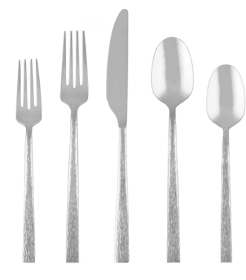 Cambridge Inspire Hammered 20-Piece Stainless Steel Flatware Set (Service for 4)