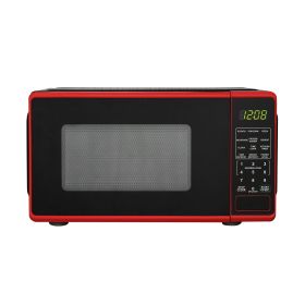 0.7 Cu ft Countertop Microwave Oven, 700 Watts, Red