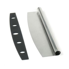 HAWOK 14" Pizza Cutter Rocker Blade ,Sharp Stainless Steel Rocker Knife with Cover, Pizza Slicer Knife, Dishwasher Safe
