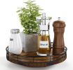 Farmhouse Oak  Lazy Susan Turntable Organizer for Cabinet