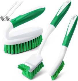 Holikme Cleaning Brush Set for Household Use, Scrub Brush, Kitchen Brush, Tile Lines Brush for Bathroom, Floor, Tub