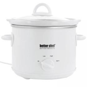 Better Chef 3-Quart Round Stone Cooker with Removable White Crock