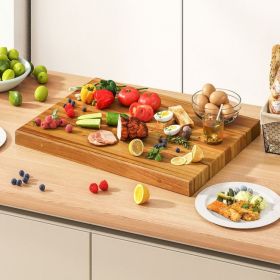 Teak Wood Cutting Board Extra Large 24 Inch Reversible Cutting Board with Handle Teak Wood Cutting Board Extra Large 24 Inch Reversible Cutting Board with Handle