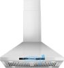 30" Island Range Hood 700 CFM Ceiling Mount Kitchen Vent Hood with Gesture/Touch Control, 3-Speed Fan & 4 LED Lights, Convertible Ductless/Duct