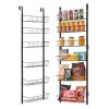 Over the Door Pantry Organizer, 6-Tier Pantry Organization and Storage, Heavy-Duty Steel Hanging Spice Rack, Adjustable Wall Seasoning Shelves