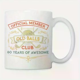 Official Member 60 Years of Awesome Golf Club 11oz Ceramic Coffee Mug - Funny 60th Birthday Gift for Golfers
