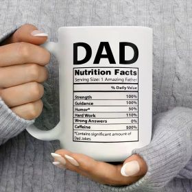 Nutrition Facts Ceramd Wash Only, Unique Father's Day and Christmas Gift, Comes with Dad Joke