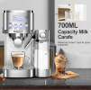 20Bar (ULKA) High Pressure Pump Automatic Espresso Machine Extract 1 / 2 Cup Cappuccino or Latte ESE POD Capsule Filter and Automatic Steam Bar 1.8L W