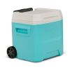 16 QT Laguna Hard Sided Ice Chest Cooler with Wheels, Aqua Blue