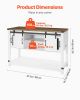 Coffee Bar Cabinet, 47.3 x 15.7 x 32.7 in Farmhouse Coffee Bar Cabinet with 4-Tier Storage, Coffee Bar Table with Barn Doors