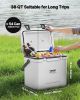 Portable Cooler, 38 QT Hard Cooler with Ice Retention, Heavy-Duty Handles and Cup Holder, Lightweight Rigid Material Insulated Portable Cooler