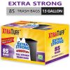 85 Bags 13 Gallon Disposable Large Garbage Puncture Tear Resistant Trash Bags, 33 Gallon Capacity, Large Multipurpose Cleaning Supplies For Industrial