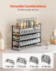 Detachable Spice Rack Organizer for Cabinet, 4 Tie Stackable Seasoning Organizer, Spice Jars Kitchen Storage for Countertop Kitchen Pantry Cupboard