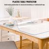 Plastic Table Cover, 46"x96"x0.08", Transparent PVC Table Protector, Rectangle Clear Desk Mat