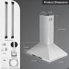 30" Island Range Hood 700 CFM Ceiling Mount Kitchen Vent Hood with Gesture/Touch Control, 3-Speed Fan & 4 LED Lights, Convertible Ductless/Duct