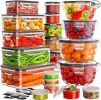 40 PCS Food Storage Containers with Lids Airtight (20 Lids &20 Containers) - Leakproof Meal-Prep Containers for Kitchen Storage Reusable Plastic Micro
