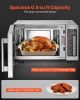 VEVOR Countertop Microwave Oven, 0.9 Cu Ft, 1000W Digital Stainless Steel Microwave Oven with Touchscreen, 10 Cooking Presets, 5 Power Levels
