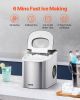 VEVOR Countertop Ice Maker, 9 Cubes Ready in 6 Mins, 33lbs in 24Hrs, Self-Cleaning Portable Ice Maker with Ice Scoop and Basket