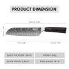 Qulajoy Santoku Knife, High Carbon Stainless Steel Chef Knife Japanese Kitchen Knives With Ergonomic Pakkawood Handle