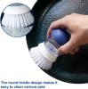 Pack Dish Brush with Soap Dispenser for Kitchen Cleaning