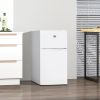 3.2 Cu.Ft Double Door Mini Fridge with Freezer Adjustable Shelf Thermostat Reversible Door White