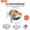Roll Top Chafing Dish Buffet Set, 6 Qt 2 Pack, Stainless Steel Chafer with 2 Full Size Pans