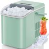 Countertop Ice Maker with Handle, 26lbs/24H Portable Ice Machine, 9 Bullet Ice Cubes Ready in 6 Mins, Self-Cleaning, Quiet Compact Ice Maker for Home