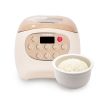 Joydeem Ceramic Rice Cooker, 6 Cups Uncooked Rice Cookers with Pure Ceramic Inner Pot, Healthy & PFOA Free, 3L/3.2 qt, DFB-C300