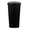 13.3 Gallon Trash Can, Plastic Touch Top Kitchen Trash Can, Grey