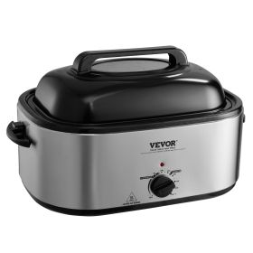 VEVOR Electric Roaster Oven, 24 QT Turkey Roaster Oven with Self-Basting Lid, 1450W Roaster Oven with Defrost & Warm Function, Adjustable Temp (default: default)