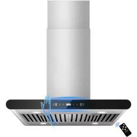 30 inch / 36 inch Island Range Hood 700 CFM Dual-Sided Ceiling Mount Vent Hood, Convertible Ducted/Ductless, Touch,Gesture & Remote Control (size: 30 inch)