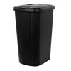 13.3 Gallon Trash Can, Plastic Touch Top Kitchen Trash Can, Grey