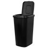 13.3 Gallon Trash Can, Plastic Touch Top Kitchen Trash Can, Grey