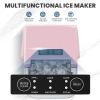 Countertop Ice Maker with Handle, 26lbs/24H Portable Ice Machine, 9 Bullet Ice Cubes Ready in 6 Mins, Self-Cleaning, Quiet Compact Ice Maker for Home