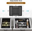 Extra Large Expandable Silverware Organizer, BPA-Free Food-Safe Cutlery Flatware Organizer, Kitchen Utensil Drawer Organizer