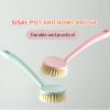Home Pot Dishwashing Brush Long Handle Dish Bowl Cleaning Scrubber Natural Sisal Bristles Kitchen Supplies Tools And Accessories